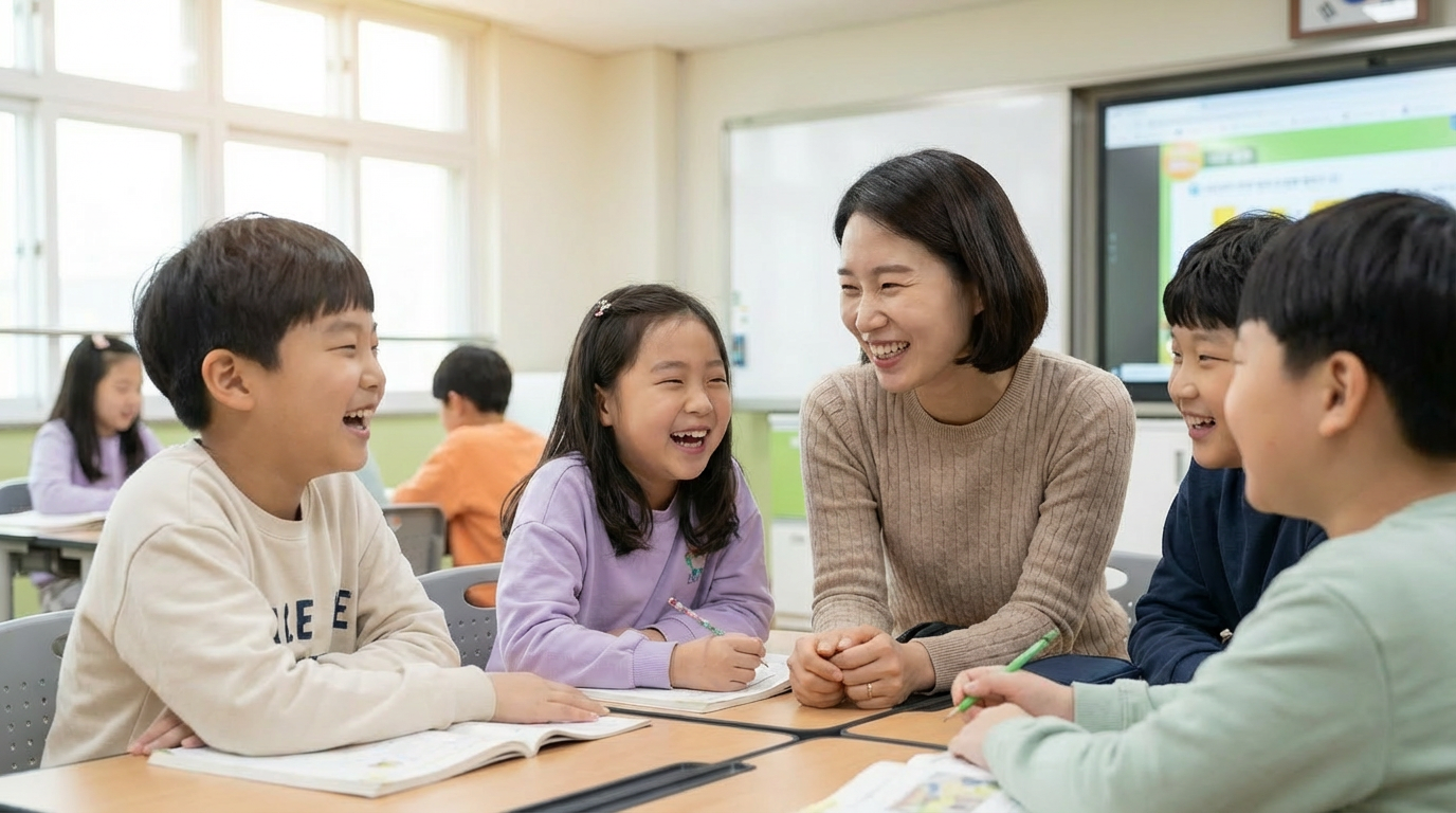 Students and teacher using Seamspace